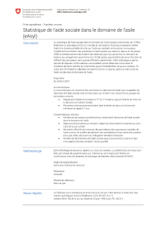 Statistique de l'aide sociale dans le domaine de l'asile