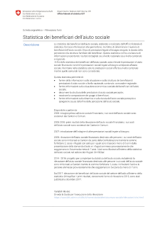 Statistica dei beneficiari dell'aiuto sociale
