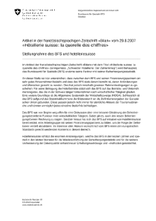 Hôtellerie suisse: la querelle des chiffres