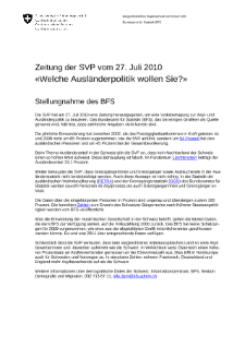 Welche Ausländerpolitik wollen Sie