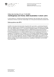Gefängnisse und Heime: 2625 Ausbrüche in einem Jahr
