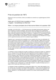 Langues: la statistique se fourvoie