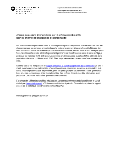 Délinquance et nationalité