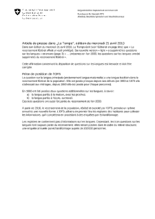 Le recensement fédéral offrait un outil privilégié. Sa nouvelle version « light » a supprimé les questions sur les langues