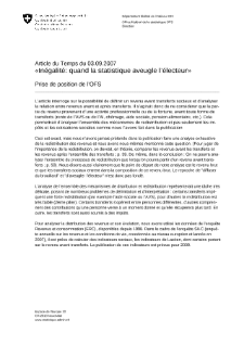 Inégalité: quand la statistique aveugle l'électeur