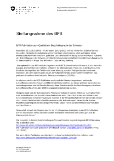 Qualität der Beschäftigung in der Schweiz