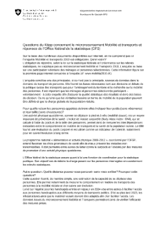 Ktipp concernant le microrecensement Mobilité et transports
