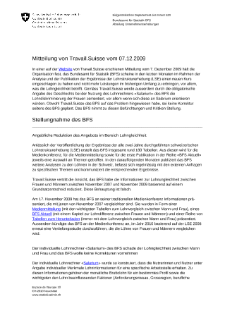 Mitteilung von Travail.Suisse