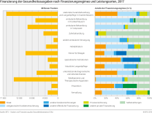 Finanzierung der Gesundheitsausgaben nach Finanzierungsregimes und Leistungsarten, 2017