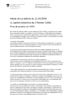 L'après-votations du 9 février 2009