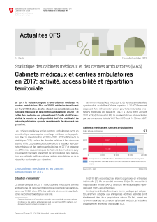 Les cabinets médicaux et centres ambulatoires en 2017: activité, accessibilité et répartition territoriale