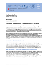 Gesundheit in der Schweiz: Alle Kennzahlen auf 80 Seiten