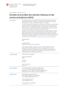 Données structurelles des cabinets médicaux et des centres ambulatoires