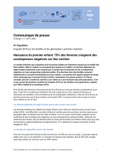 Naissance du premier enfant: 70% des femmes craignent des conséquences négatives sur leur carrière