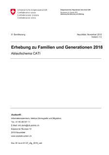 Erhebung zu Familien und Generationen 2018 -  Ablaufschema CATI