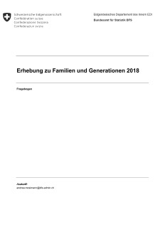 Erhebung zu Familien und Generationen 2018 - Fragebogen