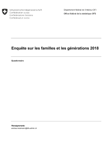 Enquête sur les familles et les générations 2018 - Questionnaire
