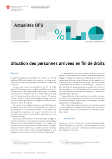 Situation des personnes arrivées en fin de droits