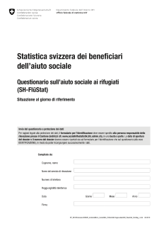 Questionario sull'aiuto sociale finanziario ai rifugiati (SH-FlüStat) - Situazione al giorno di riferimento