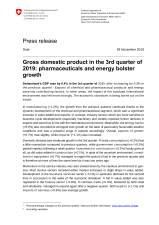 Gross domestic product in the 3rd quarter of 2019 - Pharmaceuticals and energy bolster growth
