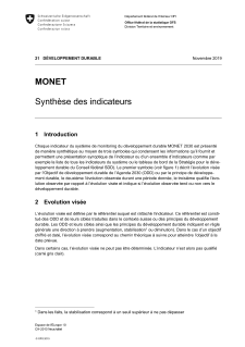 Synthèse des indicateurs