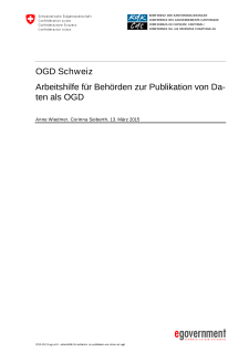 M7 Arbeitshilfe für Behörden für die Publikation von Daten als OGD