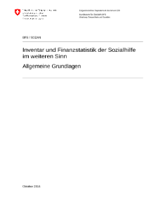 Inventar und Finanzstatistik der Sozialhilfe im weiteren Sinn. Grundlagen
