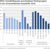 WSH: Sozialhilfequote verschiedener Risikogruppen in der wirtschaftlichen Sozialhilfe