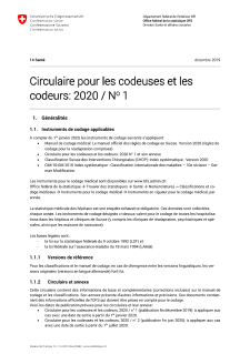 Circulaire pour les codeuses et les codeurs 2020 n° 1