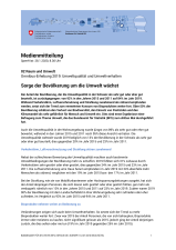 Sorge der Bevölkerung um die Umwelt wächst