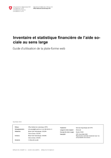 Inventaire et statistique financière de l'aide sociale au sens large. Guide d'utilisation de la plate-forme web