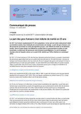 La part des gros fumeurs s'est réduite de moitié en 25 ans
