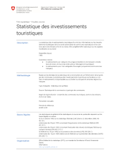 Statistique des investissements touristiques