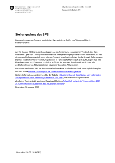 Korrigendum der von Eurostat publizierten Rate weiblicher Opfer von Tötungsdelikten in Partnerschaften