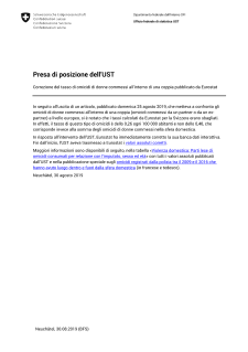 Correzione del tasso di omicidi di donne commessi all'interno di una coppia pubblicato da Eurostat