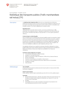 Statistique des transports publics (Trafic marchandises rail inclus)