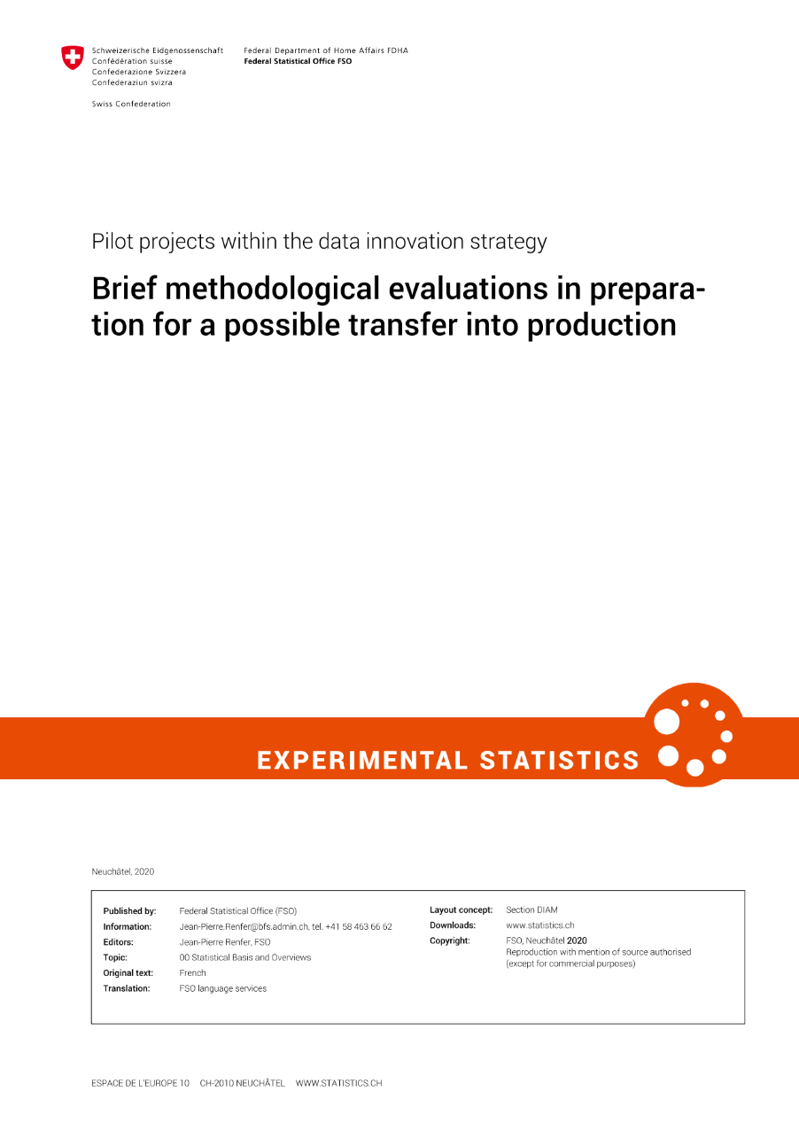 Pilot projects within the data innovation strategy