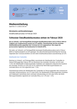 Schweizer Detailhandelsumsätze sinken im Februar 2020