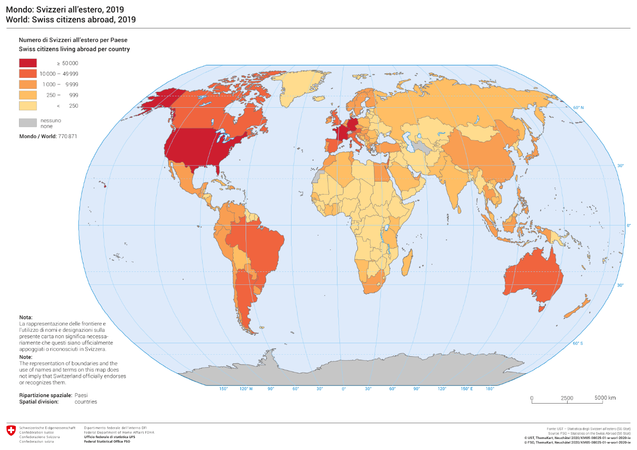 World: Swiss citizens abroad