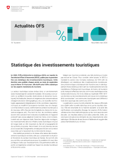 Statistique des investissements touristiques