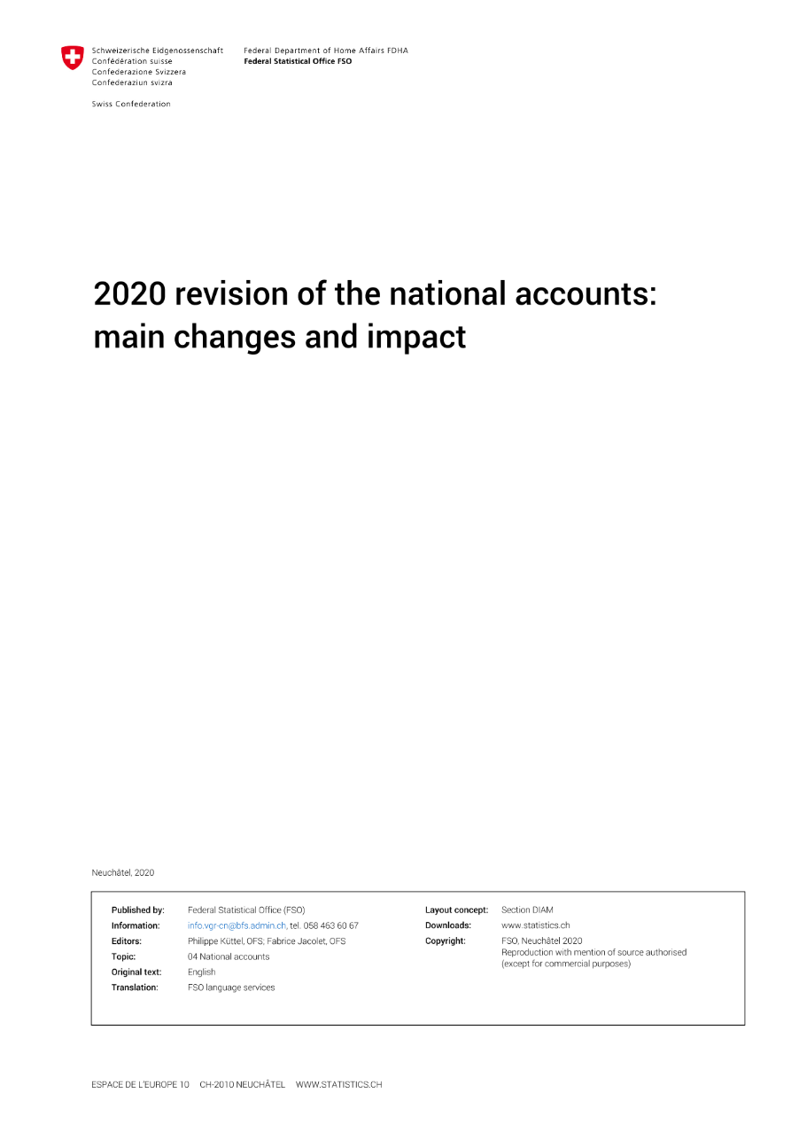 2020 revision of the national accounts