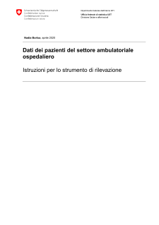 Dati dei pazienti del settore ambulatoriale ospedaliero - Istruzioni per lo strumento di rilevazione