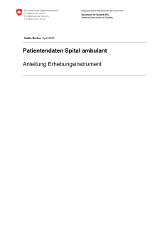 Patientendaten Spital ambulant - Anleitung Erhebungsinstrument