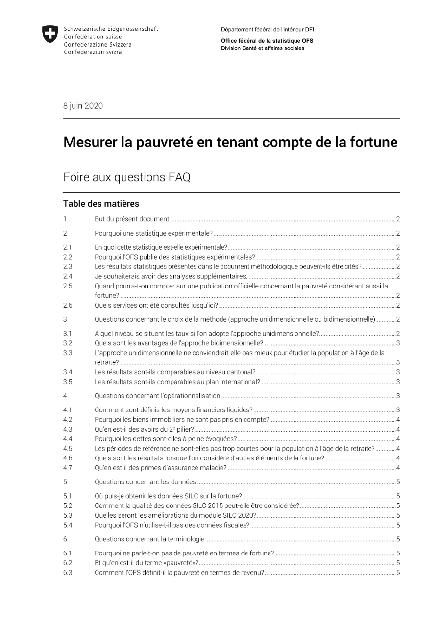 Mesurer la pauvreté en tenant compte de la fortune