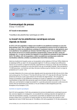Le travail via les plateformes numériques est peu répandu en Suisse