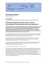 Evoluzione demografica dal 2020 al 2050: crescita, invecchiamento e concentrazione attorno alle grandi città