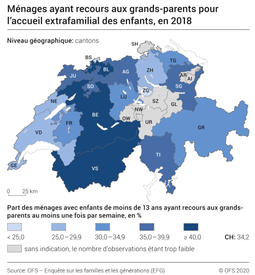 Ménages ayant recours aux grands-parents pour l’accueil extrafamilial des enfants