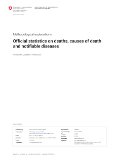 Official statistics on deaths, causes of death and notifiable diseases