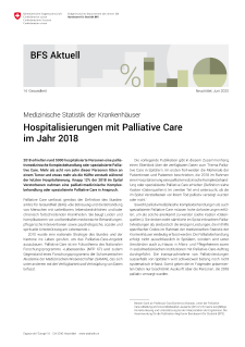 Hospitalisierungen mit Palliative Care im Jahr 2018