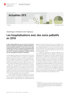 Les hospitalisations avec des soins palliatifs en 2018